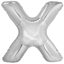 Large Letter X Silver
